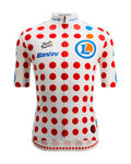 SANTINI jersey de manga corta - TDF FAN BEST CLIMBER - blanco/rojo