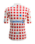 SANTINI jersey de manga corta - TDF FAN BEST CLIMBER - blanco/rojo