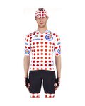 SANTINI jersey de manga corta - TDF BEST CLIMBER - blanco/rojo