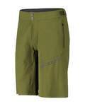 SCOTT pantalones cortos sin tirantes - ENDURANCE LS/FIT W/PAD - verde