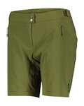 SCOTT pantalones cortos sin tirantes - ENDURANCE LS/FIT W/PAD - verde