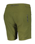 SCOTT pantalones cortos sin tirantes - ENDURANCE LS/FIT W/PAD - verde