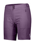 SCOTT pantalones cortos sin tirantes - ENDURANCE LS/FIT W/PAD - púrpura