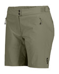 SCOTT pantalones cortos sin tirantes - ENDURANCE LS/FIT W/PAD W - verde
