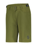 SCOTT pantalones cortos sin tirantes - TRAIL FLOW W/PAD W - verde
