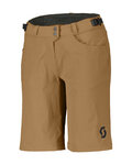 SCOTT pantalones cortos sin tirantes - TRAIL FLOW W/PAD W - beige