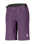 SCOTT pantalones cortos sin tirantes - TRAIL FLOW W/PAD W - púrpura