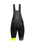 SCOTT pantalones cortos de tirantes - RC WARM WB +++ - negro/amarillo