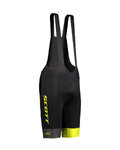 SCOTT pantalones cortos de tirantes - RC WARM WB +++ - negro/amarillo