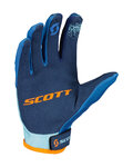 SCOTT guantes de dedos largos - 350 RACE EVO JUNIOR - azul/naranja
