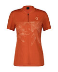 SCOTT jersey de manga corta - TRAIL FLOW ZIP SS W - naranja
