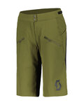SCOTT pantalones cortos sin tirantes - TRAIL VERTIC PRO W/PAD W - verde/negro