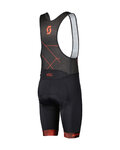 SCOTT pantalones cortos de tirantes - TEAM - negro/rojo