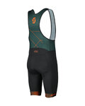 SCOTT pantalones cortos de tirantes - TEAM - verde/negro