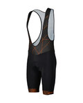 SCOTT pantalones cortos de tirantes - TEAM - negro/naranja