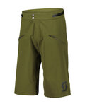 SCOTT pantalones cortos sin tirantes - TRAIL VERTIC PRO W/PAD - verde/negro
