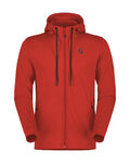 SCOTT sudadera - TECH ZIP - rojo