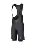 SCOTT pantalones cortos de tirantes - GRAVEL HYBRID +++ - negro/gris