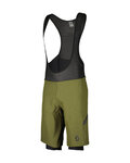 SCOTT pantalones cortos de tirantes - GRAVEL HYBRID +++ - verde/negro