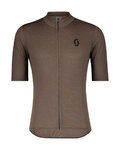 SCOTT jersey de manga corta - GRAVEL MERINO - marrón
