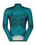 SCOTT maillot de invierno de manga larga - TEAM WARM GRAPHICS - turquesa