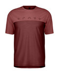 SCOTT Camiseta de manga corta - DEFINED MERINO SS - rojo