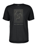 SCOTT Camiseta de manga corta - DEFINED MERINO GRAPHIC SS - negro