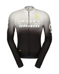 SCOTT maillot de verano de manga larga - SCOTT-SRAM PRO - negro/blanco