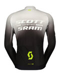 SCOTT maillot de verano de manga larga - SCOTT-SRAM PRO - negro/blanco