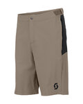 SCOTT pantalones cortos sin tirantes - VERTIC LT W/PAD - beige/negro
