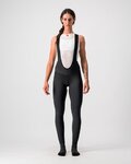CASTELLI pantalones largos con tirantes - MENO WIND W - negro