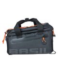 BASIL bolsa - MILES TARPAULIN - negro/naranja