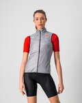 CASTELLI chaleco - ARIA W VEST - plateado