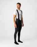 CASTELLI pantalones largos con tirantes - ENTRATA WIND - negro
