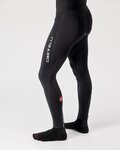 CASTELLI pantalones largos con tirantes - ENTRATA WIND - negro