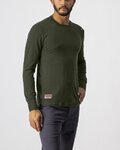 CASTELLI camiseta de manga larga - MERINO LS TEE - verde