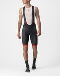 CASTELLI pantalones cortos de tirantes - COMPETIZIONE KIT - negro/rojo