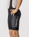 CASTELLI pantalones cortos de tirantes - JR COMPETIZIONE - negro/blanco
