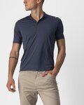 CASTELLI Camiseta de manga corta - TECH 2 POLO - azul