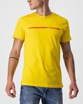 CASTELLI Camiseta de manga corta - VENTAGLIO TEE - amarillo