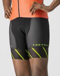 CASTELLI pantalones cortos sin tirantes - FREE W TRI - negro/verde claro