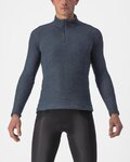 CASTELLI camiseta de manga larga - COLD DAYS 2ND LAYER - gris/azul
