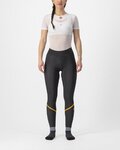 CASTELLI pantalones largos sin tirantes - VELOCISSIMA THERMAL - negro/naranja