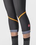CASTELLI Pantalón 3/4 sin tirantes - VELOCISSIMA THERMAL - negro/naranja
