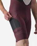 CASTELLI pantalones cortos de tirantes - UNLIMITED CARGO - granate