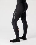 CASTELLI pantalones largos con tirantes - ENTRATA WIND - negro