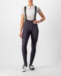 CASTELLI pantalones largos con tirantes - SORPASSO RoS W - púrpura