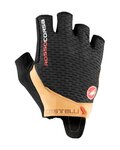 CASTELLI guantes de dedos cortos - ROSSO CORSA PRO - negro/naranja