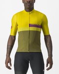 CASTELLI jersey de manga corta - A BLOCCO - amarillo/verde/púrpura
