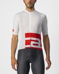 CASTELLI jersey de manga corta - DOWNTOWN - blanco/rojo